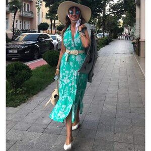 Talbots Tropical Floral Maxi Dress S